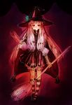  bad_id bad_pixiv_id broom copyright_request hat long_hair red_eyes ribbon socks solo usaki_(ama) witch witch_hat 