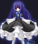  blue_hair frederica_bernkastel gothic long_hair long_skirt purple_eyes skirt solo tail umineko_no_naku_koro_ni yuzuki_(yuduame) 