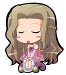  :d ^_^ ^o^ blush braid brown_hair chair chibi closed_eyes code_geass dress french_braid full_body long_sleeves lowres nunnally_lamperouge open_mouth pink_dress simple_background sitting smile solo suntail white_background 