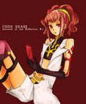  anya_alstreim bad_id bad_pixiv_id bangs bare_shoulders buzz code_geass knights_of_the_round_uniform lowres midriff pink_hair red_eyes solo 