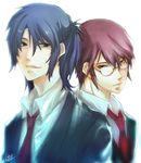  asakura_ryou bad_id bad_pixiv_id genderswap genderswap_(ftm) glasses kita_high_school_uniform male_focus multiple_boys nagato_yuuki school_uniform sibyl suzumiya_haruhi_no_yuuutsu 