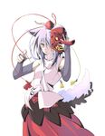  animal_ears atsumi_haru hat inubashiri_momiji mask silver_hair solo tail tengu_mask tokin_hat touhou wolf_ears wolf_tail 