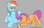  anus blush cub duo equine female feral friendship_is_magic hair herm horse intersex mammal masturbation mrwes326 multi-colored_hair my_little_pony pegasus plain_background pony precum purple_eyes purple_hair pussy rainbow_dash_(mlp) rainbow_hair scootaloo_(mlp) watching wings young 