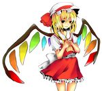  bad_id bad_pixiv_id colorized flandre_scarlet simple_background solo touhou tsukineko_(chatnoir65) white_background wings 