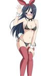  animal_ears aragaki_ayase bikini black_hair blue_eyes bunny_ears bunny_girl bunny_tail cameltoe highres long_hair ore_no_imouto_ga_konna_ni_kawaii_wake_ga_nai swimsuit tail thighhighs wrist_cuffs yajima_index 