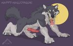  at broketail canine cum halloween holidays knot looking looking_at_viewer male mammal moon nude penis solo viewer wolf 