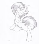  &lt;3 black_and_white collar cute cutie_mark equine eyelashes eyes_closed feral freckles friendship_is_magic giggle girly horn jiggle joey-darkmeat male mammal monochrome my_little_pony snails_(mlp) solo unicorn young 