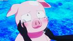  1girl accel_world animated animated_gif arita_haruyuki kuroyukihime lowres pig tears 