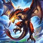  blue_eyes capcom claws dragon feral fire fire_breath fire_breathing flying grey_scales horn invalid_tag male monster_hunter muscles pyrothedragon rathalos scales scalie solo spiked_tail spikes unknown_artist video_games wings wyvern 