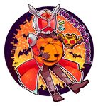  armor bad_id bad_pixiv_id halloween horns jack-o'-lantern kamen_rider kamen_rider_kiva_(series) kamen_rider_wizard kamen_rider_wizard_(series) kivat-bat_iii male_focus mask mofuko red_eyes solo tailcoat 