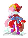  backless_gloves boots canine clothing eyewear female fingerless_gloves fox gloves goggles jeans kawaii_cookies kissing male mammal maxamilion_the_fox moon rollercoasterviper59 shirt 