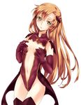  blush boots brown_hair code_geass cosplay elbow_gloves gloves green_eyes hair_ornament hairclip highleg jyuru leotard long_hair orange_hair pixiv_manga_sample shirley_fenette skin solo thigh_boots thighhighs 