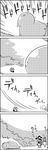  4koma :&lt; :3 arms_up basket comic crescent_moon gameplay_mechanics goomba greyscale hat highres kirisame_marisa long_hair monochrome moon mushroom patchouli_knowledge shrinking tani_takeshi touhou translated tree tsuchinoko witch_hat yukkuri_shiteitte_ne 