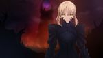  armor armored_dress artoria_pendragon_(all) blonde_hair dress fate/stay_night fate_(series) great_grail highres saber_alter solo tusia yellow_eyes 