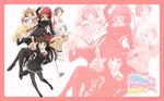  bell copyright_name frame hair_bell hair_ornament highres himenokouji_akiko jinno_kaoruko kawamura_kousuke logo looking_at_viewer miniskirt multiple_girls nasuhara_anastasia nikaidou_arashi official_art onii-chan_dakedo_ai_sae_areba_kankeinai_yo_ne pantyhose pose sawatari_ginbee_haruomi school_uniform serafuku skirt takanomiya_arisa wallpaper zoom_layer 