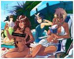  4girls :p anhellica arrancar assisted_exposure bad_hands ball bangs bar_censor beach beachball bikini bikini_top_removed black_hair bleach blonde_hair blue_eyes blue_sky blunt_bangs book bottle breasts brown_hair censored chair closed_eyes covering_mouth curly_hair cyan_sung-sun dark_skin day emilou_apacci emoticon english expressionless facial_mark franceska_mila_rose green_eyes green_hair grin heterochromia holding holding_book holding_bottle holding_strap hole_on_body horn innertube large_breasts long_hair lotion multiple_girls one-piece_swimsuit outdoors palm_tree parasol sand shell short_hair sitting sky sleeves_past_wrists small_breasts smile starfish straight_hair strap sunglasses swimsuit tier_harribel tongue tongue_out toon topless tree umbrella watermark web_address white_bikini yellow_eyes 