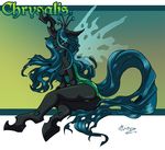  anthro breasts butt changeling fangs female friendship_is_magic mingchee my_little_pony queen_chrysalis_(mlp) 