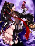  barefoot bayonetta bayonetta_(character) feet glasses gun hair_ribbon looking_back nail_polish nailpolish pov_feet ribbon scamwich sega smile soles toes weapon witch 