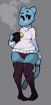  cat chubby clothed clothing feline female legwear mammal mangneto nicole nicole_watterson panties solo stockings the_amazing_world_of_gumball thick_thighs underwear 
