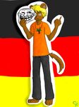  drugs flag german german_flag germany giving_the_finger hair male marijuana mask meme mongoose necklace solo troll trollface unknown_artist 