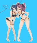  bad_id bad_pixiv_id bikini blue_eyes blue_hair hair_ribbon kujikawa_rise multiple_girls persona persona_4 pink_hair ribbon shirogane_naoto short_hair smile swimsuit ten_(ch) twintails 