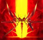  golden_silver guardian_heroes gunstar_heroes highres ikaruga light mecha no_humans parody shield star_(ikaruga) sword weapon 