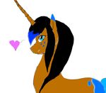  &lt;3~ blue_eyes blue_freckles equine hair horn multi-colored_body multi-colored_hair plain_background unicorn white_background 
