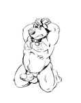  biceps bound brian_griffin canine chest_tuft chubby collar dog donkeypunch family_guy fur humanoid_penis male mammal musclegut muscles penis solo tuft 