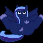  bat_wings black_background blue_eyes blue_fur eclipse equine female feral friendship_is_magic fur hair hi_res hooves horse mammal masturbation my_little_pony original_character plain_background pony pussy solo supertroll two_tone_hair wings 