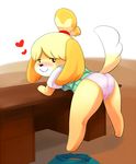  animal_crossing artist_request blush butt camel_toe canine dog doubutsu_no_mori female furry highres isabelle_(animal_crossing) mammal naughty_face nintendo panties presenting presenting_hindquarters shizue_(animal_crossing) shizue_(doubutsu_no_mori) skirt smile solo tail underwear unknown_artist video_games 