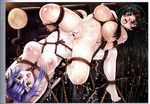  bondage breasts censored cleavage erect_nipples hamoto horns naked nipples queen&#039;s_blade sex shizuka tomoe 