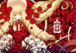  blonde_hair dress flowers long_hair original rinko_(mg54) skull tagme 