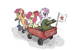  apple_bloom_(mlp) bow cub cutie_mark_crusaders_(mlp) equine female feral flag friendship_is_magic fur gatling_gun group gun hair horn horse machine_gun mammal maxim_machinegun my_little_pony orange_fur pegasus plain_background pony purple_hair ranged_weapon red_hair red_star russian_text scootaloo_(mlp) sweetie_belle_(mlp) tachanka text ulyanovetz unicorn wagon weapon white_background white_fur wings yellow_fur young 