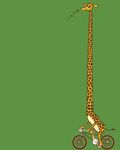  bike eyewear giraffe green_background mammal musical_note plain_background qetza riding singing solo spots sunglasses 