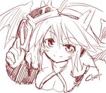  breasts charizard gen_1_pokemon homura_subaru medium_breasts monochrome personification pokemon smile solo 