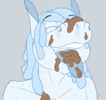  anthro biped eating_feces equine feces fur hair horse mammal maridiamarius open_mouth scat smearing solo teeth tongue tongue_out 