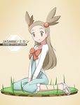  brown_hair gym_leader long_hair mikan_(pokemon) pokemon pokemon_(game) pokemon_gsc 