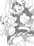  aiming_at_viewer alex_ahad bottle breasts cleavage extra_eyes fang greyscale insect_girl large_breasts maid maid_headdress monochrome multiple_arms one_eye_closed original panties pantyshot pantyshot_(standing) spider_girl spider_maid_wendy spray_bottle standing thighhighs underwear upskirt 