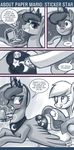  blush comic cutie_mark derpy_hooves_(mlp) dialog duo english_text equine female feral friendship_is_magic horn horse john_joseco levitation magic mammal monochrome my_little_pony pony princess_luna_(mlp) text tumblr winged_unicorn wings 