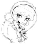  bad_id bad_pixiv_id bags_under_eyes eyeball face greyscale komeiji_satori monochrome portrait sad short_hair simple_background solo space_jin touhou upper_body white_background 