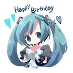  :o ana_(rznuscrf) birthday blue_eyes blue_hair bow bowtie colored_eyelashes eyelashes hatsune_miku long_hair no_nose solo twintails upper_body vocaloid 