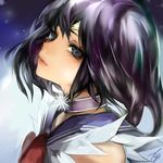  bishoujo_senshi_sailor_moon black_hair choker face looking_at_viewer purple_sailor_collar sailor_collar sailor_saturn sailor_senshi_uniform solo star star_choker tcb tiara tomoe_hotaru 