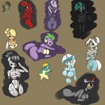  anthro anthrofied applejack_(mlp) black_fur black_hair blonde_hair blouse bottle bow_tie breasts clothing colgate_(mlp) crossgender crown crystal_pony crystal_pony_(mlp) dragon equine eye_mist female freckles friendship_is_magic fur green_eyes green_hair hair horn horse king_sombra_(mlp) kloudmutt lotion mammal my_little_pony octavia_(mlp) pencil pony purple_eyes red_eyes red_fur skinsuit spike_(mlp) star two_tone_hair unicorn winged_unicorn wings 