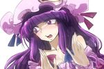  bad_id bad_pixiv_id blush face hat long_hair patchouli_knowledge purple_eyes purple_hair simple_background solo space_jin sweat touhou white_background 