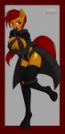  anthro anthrofied armbinder ball_gag bdsm bondage boots bound breasts clothing cutie_mark equine female friendship_is_magic gag hooves horse kloudmutt legwear looking_at_viewer mammal my_little_pony plain_background pony red_eyes solo standing stockings thigh_high_boots 