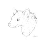  ambiguous_gender bust feral hyena mammal oonami sketch smile solo 