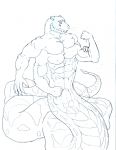  4_arms anthro gingatokkyu human_to_anthro hybrid male mammal multi_arm multi_eye multi_limb multi_pec multi_penis multifur naga penis post_transformation reptile scalie slime snake solo third_eye transformation ursine 