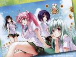  kotegawa_yui lala_satalin_deviluke run_elsie_jewelria sairenji_haruna seifuku to_love_ru to_love_ru_darkness 