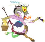  alpha_channel antlers armor basket cheese clothing discord_(mlp) draconequus equine friendship_is_magic horn male my_little_pony plain_background red_eyes sheogorath simple_background solo suit tongue transparent_background wabbajack wings yellow_eyes zutheskunk 