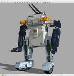  80s bonaparte_tulcas cannon dorvack highres mecha no_humans oldschool science_fiction tokusou_kihei_dorvack work_in_progress 